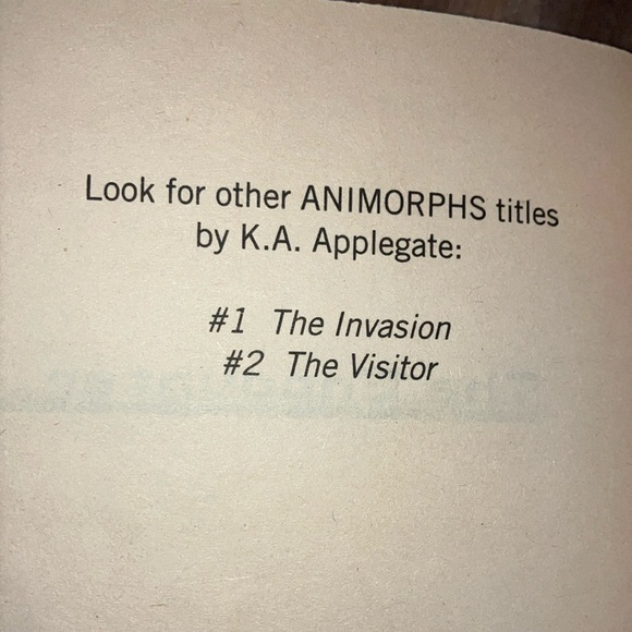Vintage Animorphs children’s series- book #3 The Encounter - Picture 5 of 7